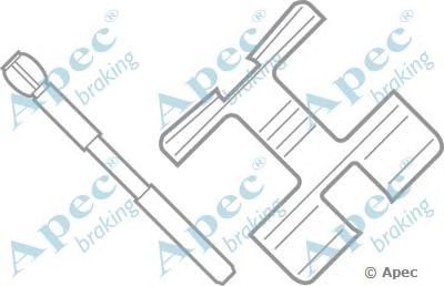 APEC BRAKING kit214 -  Комплектующие, тормозные колодки